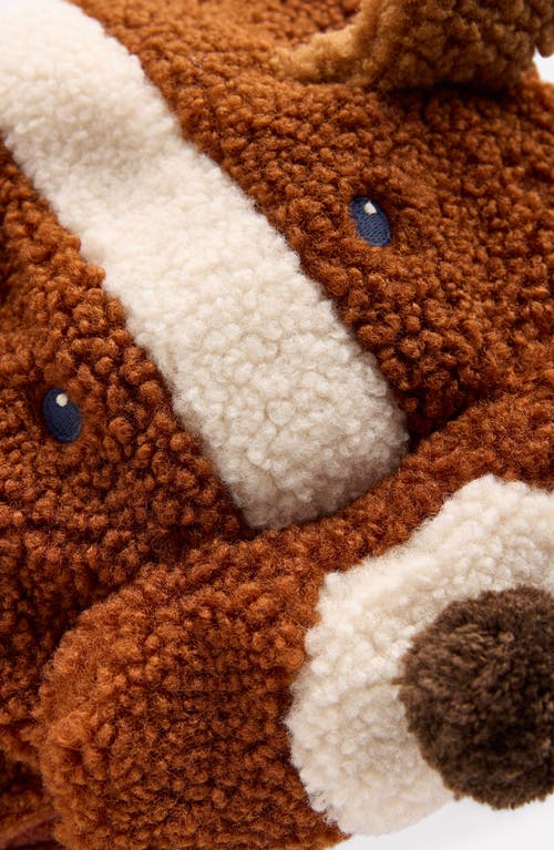 Boden Kids' Novelty Trapper Brown Dog