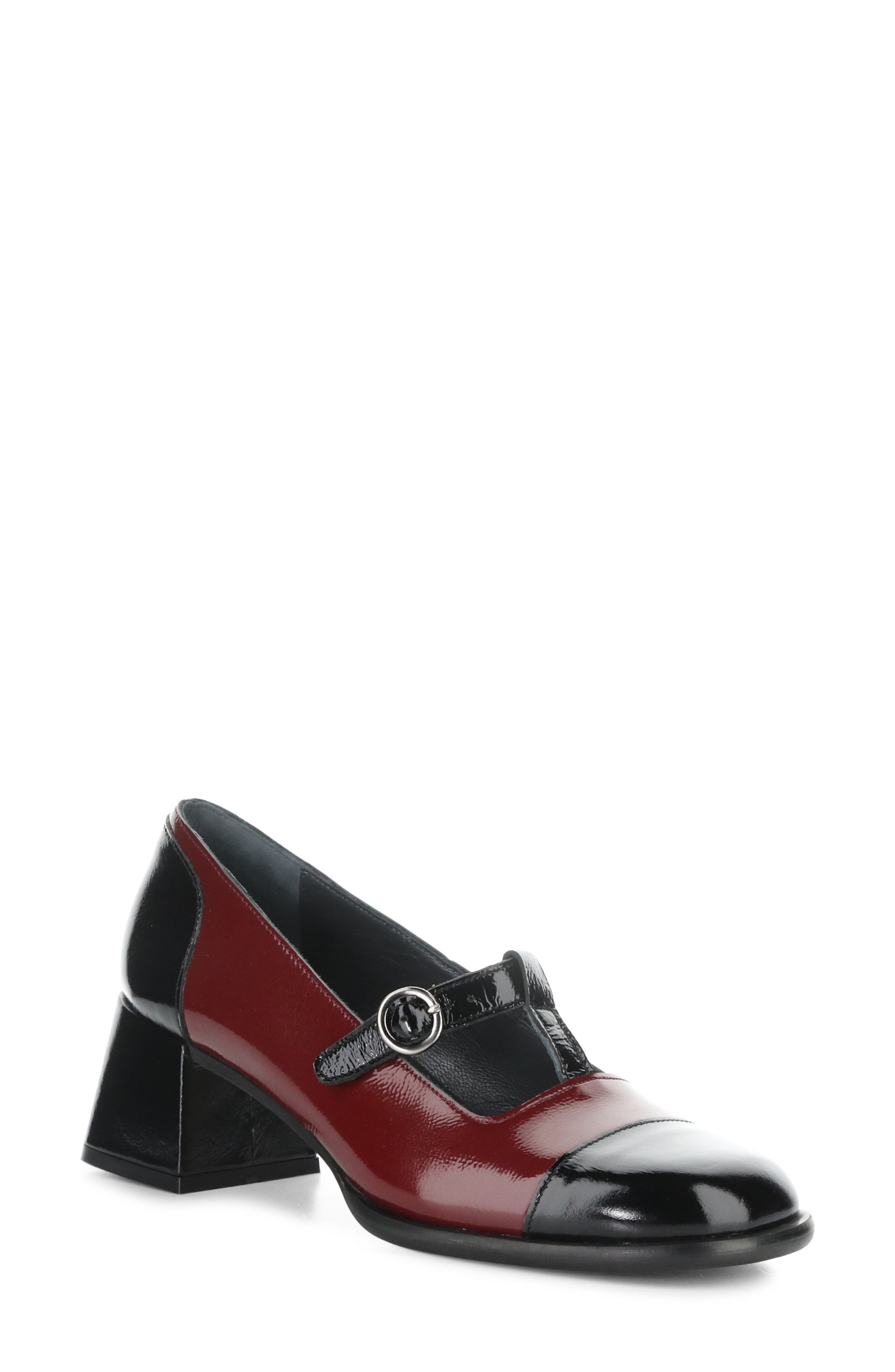 Fly London Solf T-Strap Pump, Main, color, 000 Black/ Int Rust