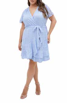 City Chic Sweat Lace Wrap Dress