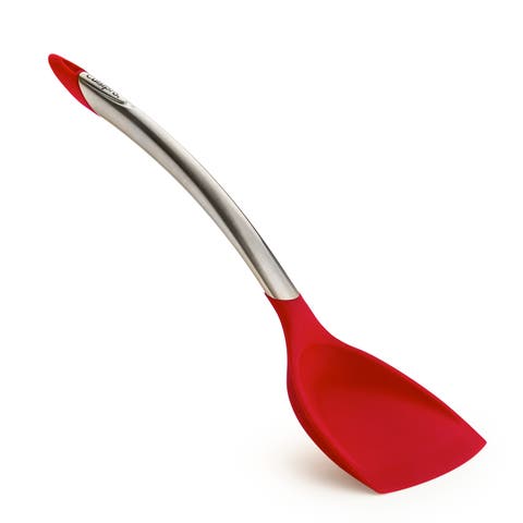 Silicone & Stainless Steel Wok Turner, Red