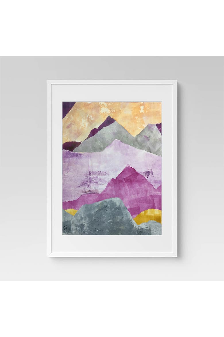 Sunset Mountains Framed Print, Alternate, color, Multi