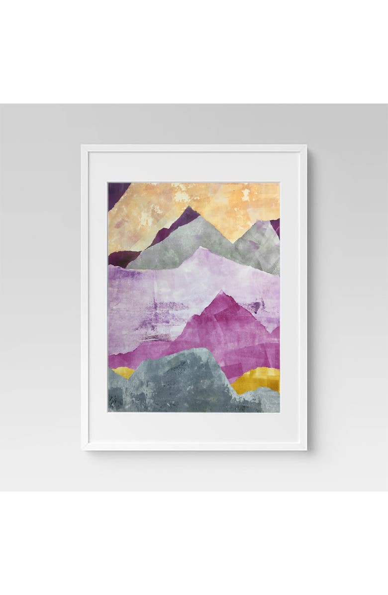 Artxtiles Sunset Mountains Framed Print, Alternate, color, Multi