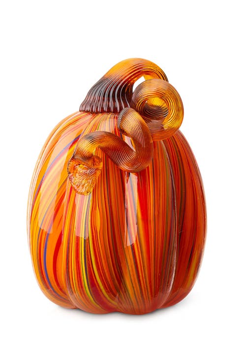 Multi Striped Glass Pumpkins