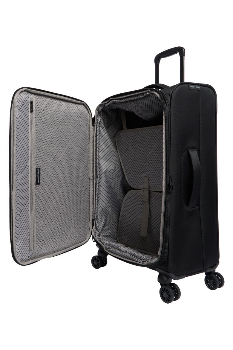 24-Inch Softside Spinner Luggage, Alternate, color, BLACK