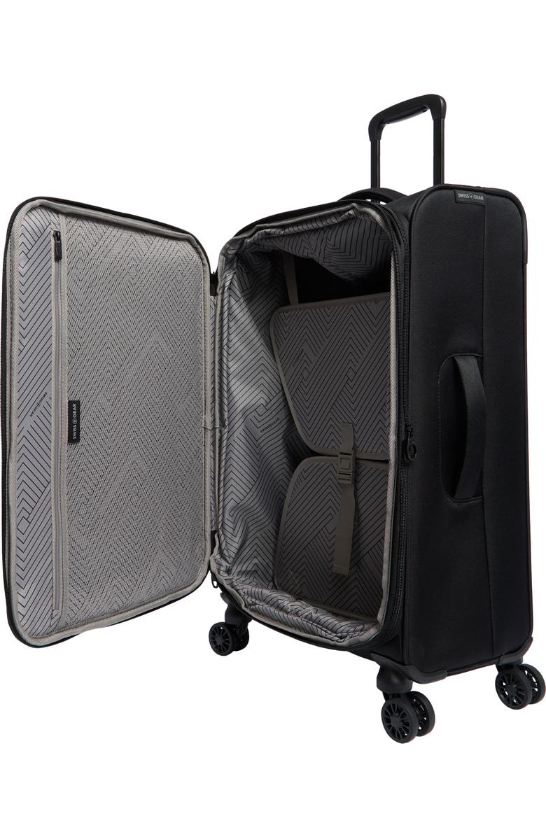 SWISSGEAR 24-Inch Softside Spinner Luggage, Alternate, color, Black