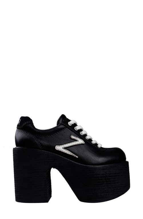 Zigi Shelby Lace-up Platform Shoe In Black