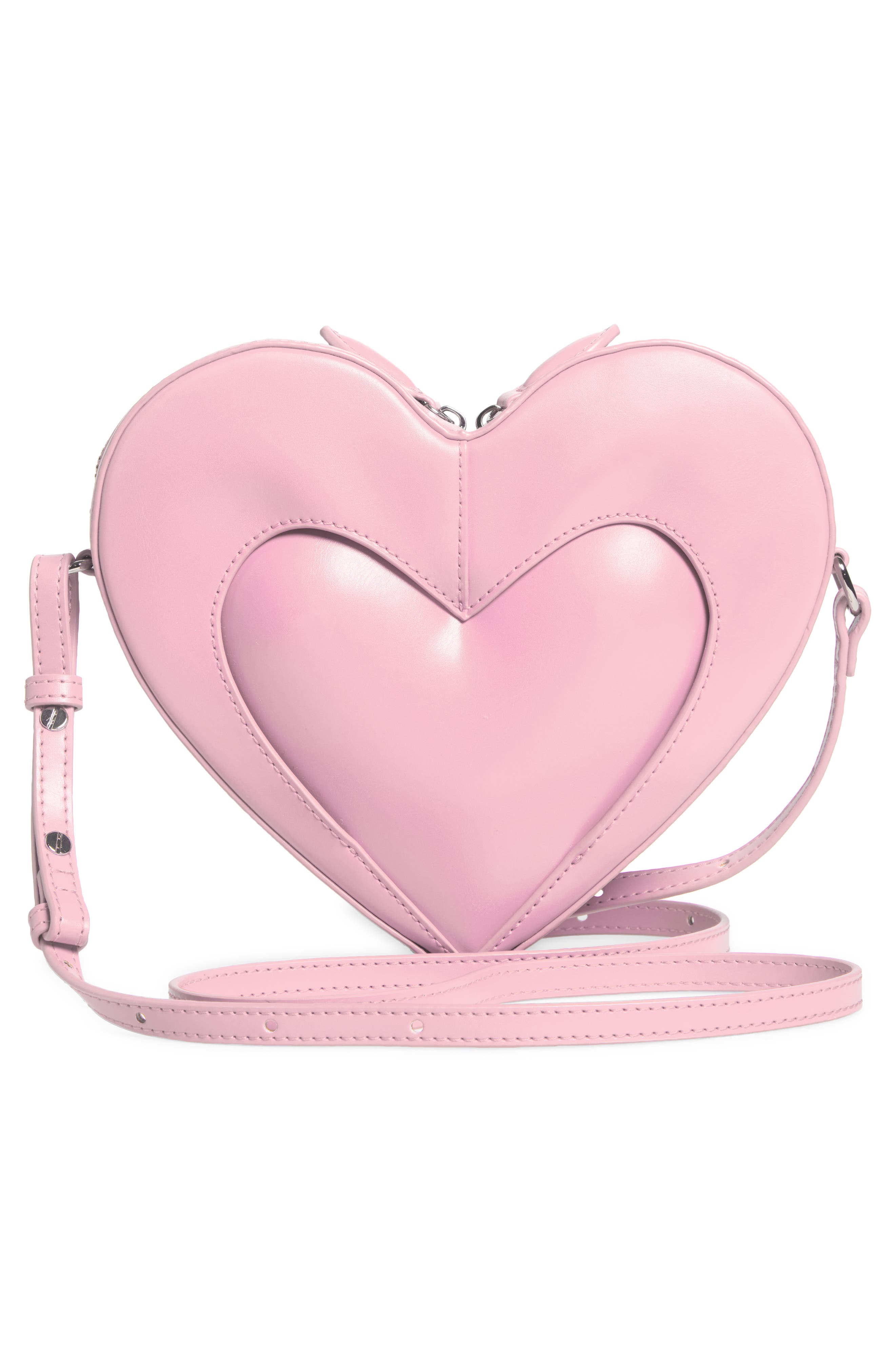JW PEI Francisca Faux Leather Heart Crossbody Bag, Alternate, color, Pink