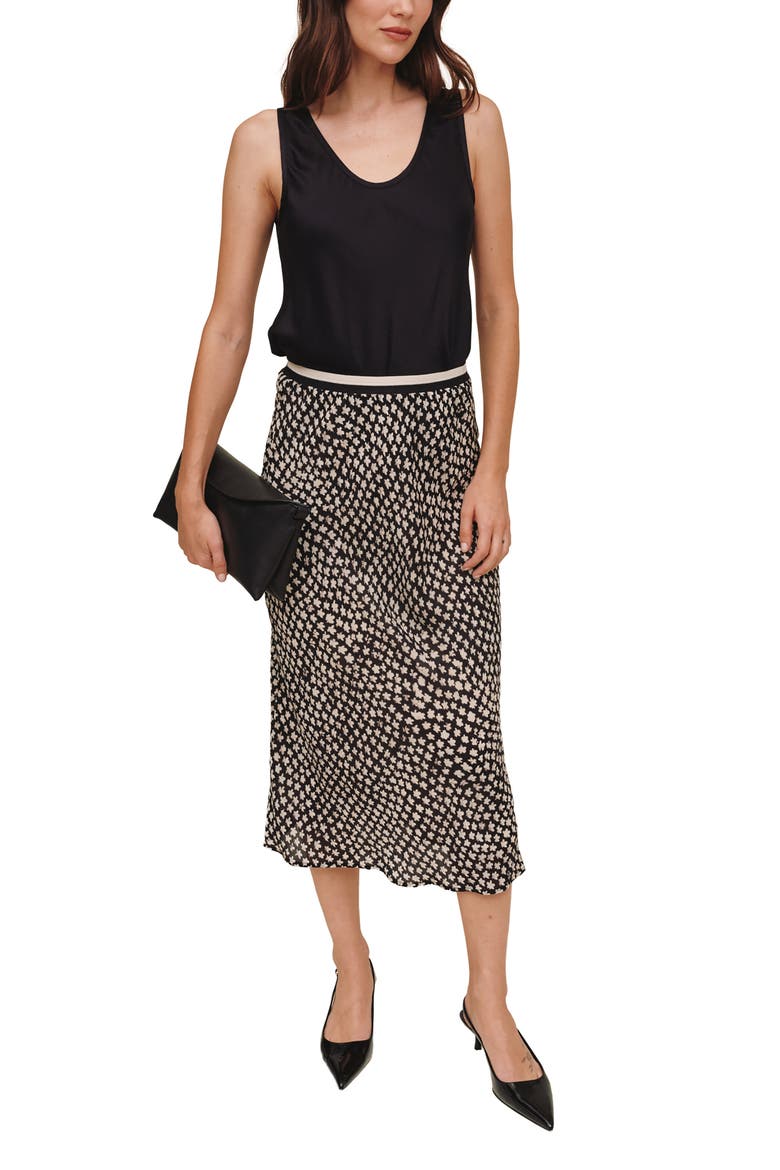 Bias Cut Midi Skirt, Alternate, color, SKETCHED STARS PRINT
