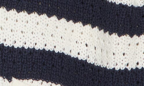 Caslon ® Stripe Open Stitch Cotton Blend Cardigan In Multi