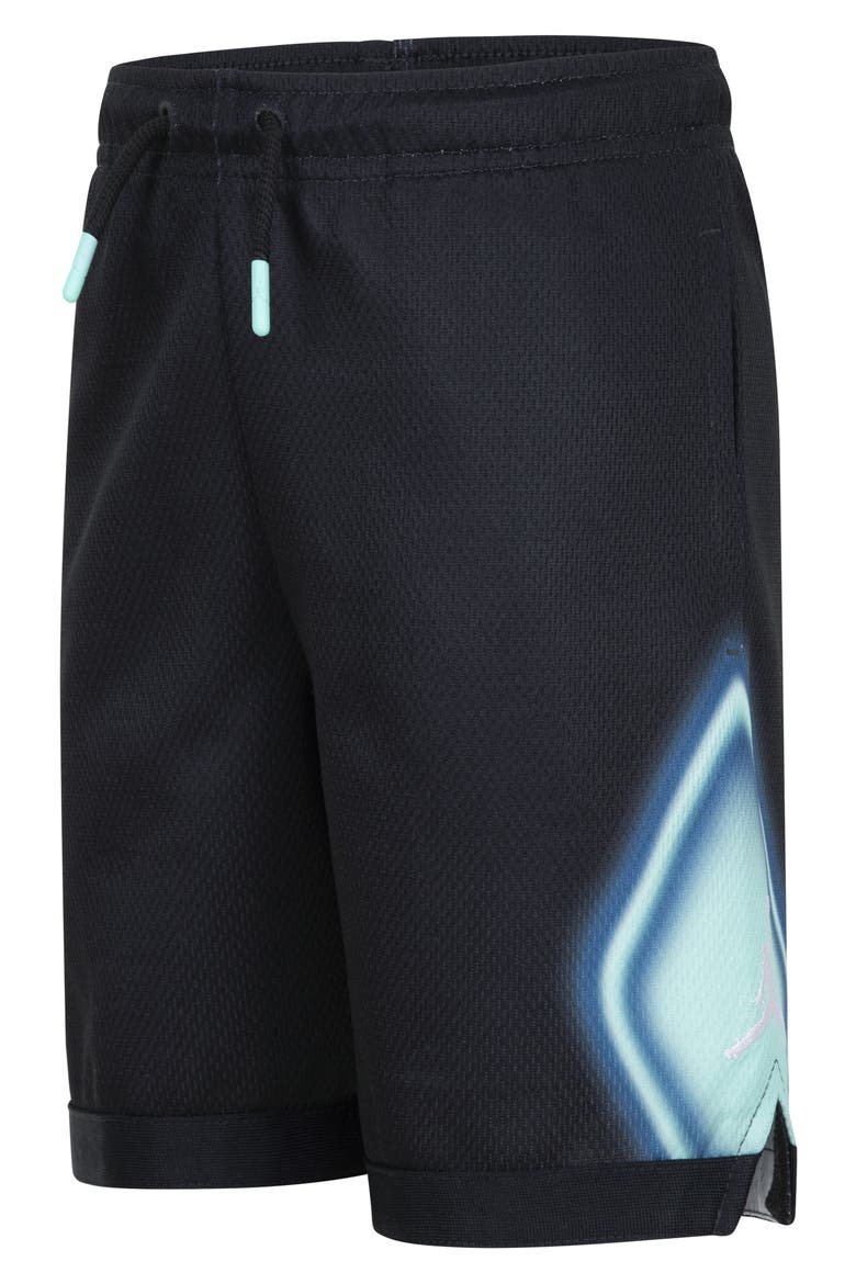 Kids' Diamond Heat Map Basketball Shorts, Alternate, color, BLACK