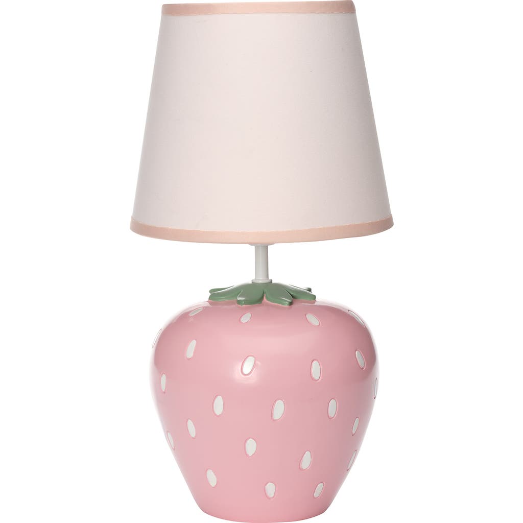 Bedtime Originals Flower Power Hand-Painted Custom Strawberry Lamp with Shade in Pink  product