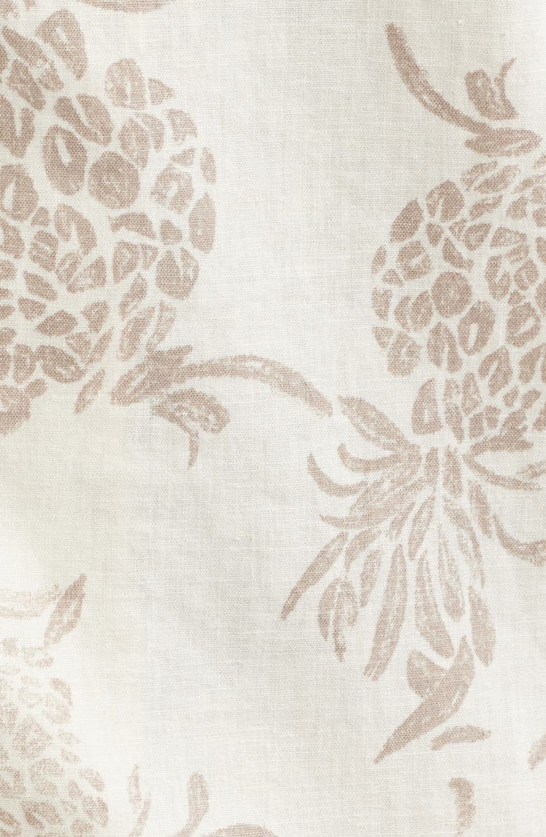 Rails Atlas Pineapple Print Linen Blend Camp Shirt, Alternate, color, Pineapple Block Ecru