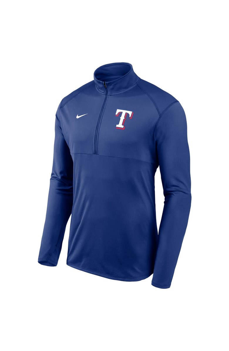 Nike Men's Nike Royal Texas Rangers Team Logo Element Performance Half-Zip Pullover Jacket, Alternate, color, 
