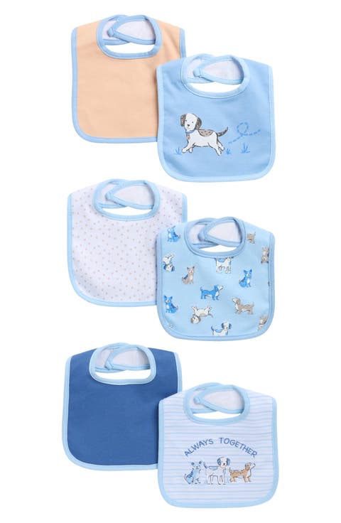 6-Pack Assorted Puppy Bibs (Baby)