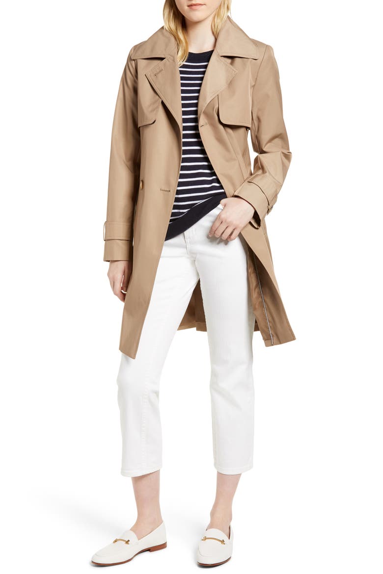 Midi Trench Coat, Main, color, KHAKI