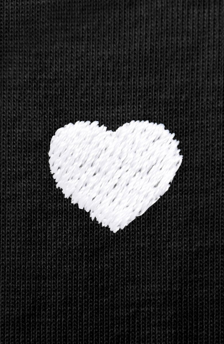 Dalix Mens Lil Heart Midweight Cotton Tee, Alternate, color, Black