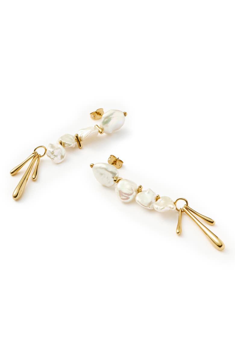 Missoma Keshi Pearl Drop Earrings, Alternate, color,