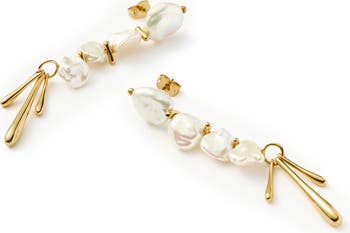 *関税・送料込*【MISSOMA】Keshi Pearl Sculptural Drop ピアス 関税・送料込*【MISSOMA】Keshi Pearl Sculptural Drop ピアス