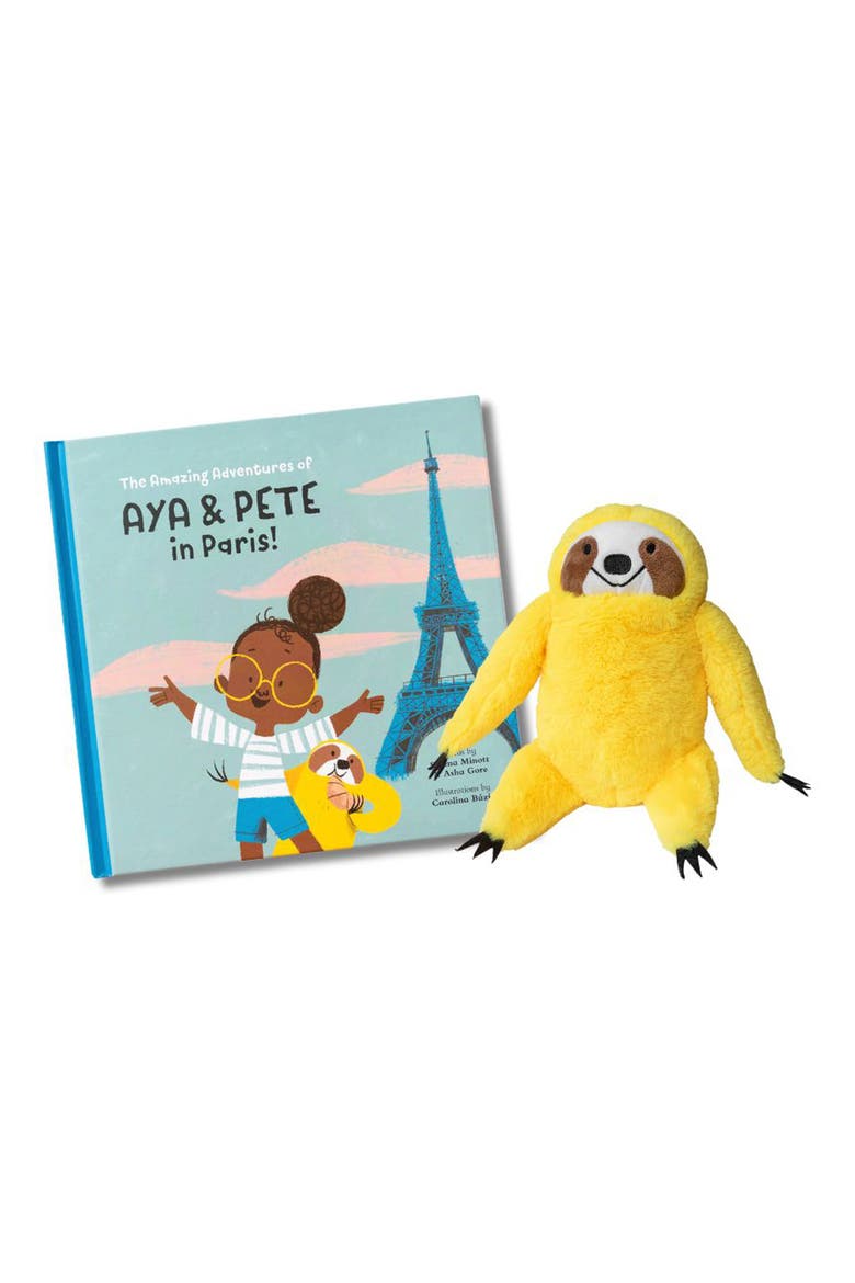 'The Adventures of Aya & Pete in Paris!' Book & Plush Pete Set, Main, color, NONE