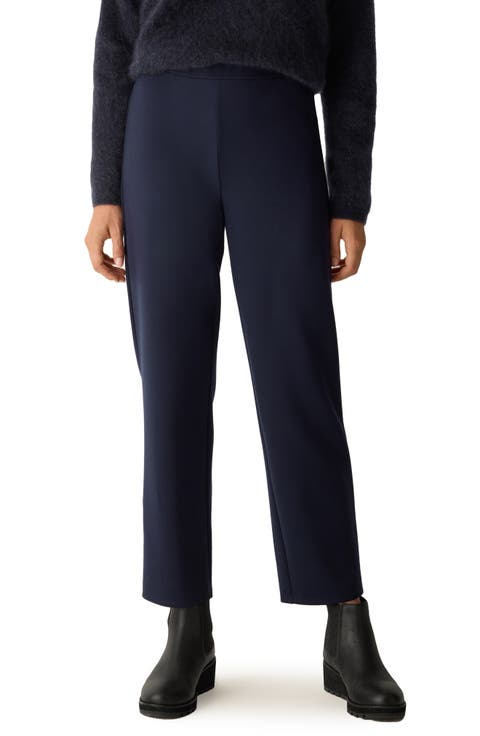 Double Knit Lantern Ankle Pants