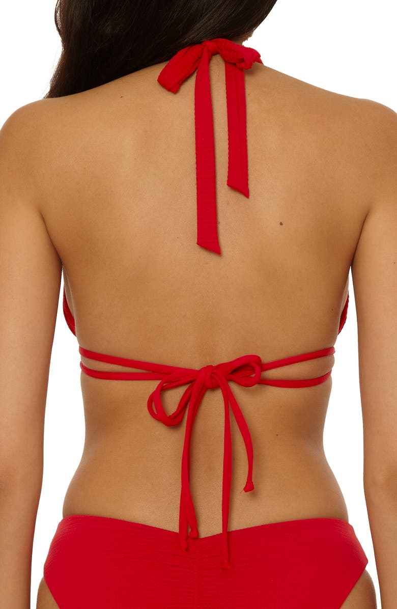 Becca Riviera Triangle Bikini Top, Alternate, color, Apple