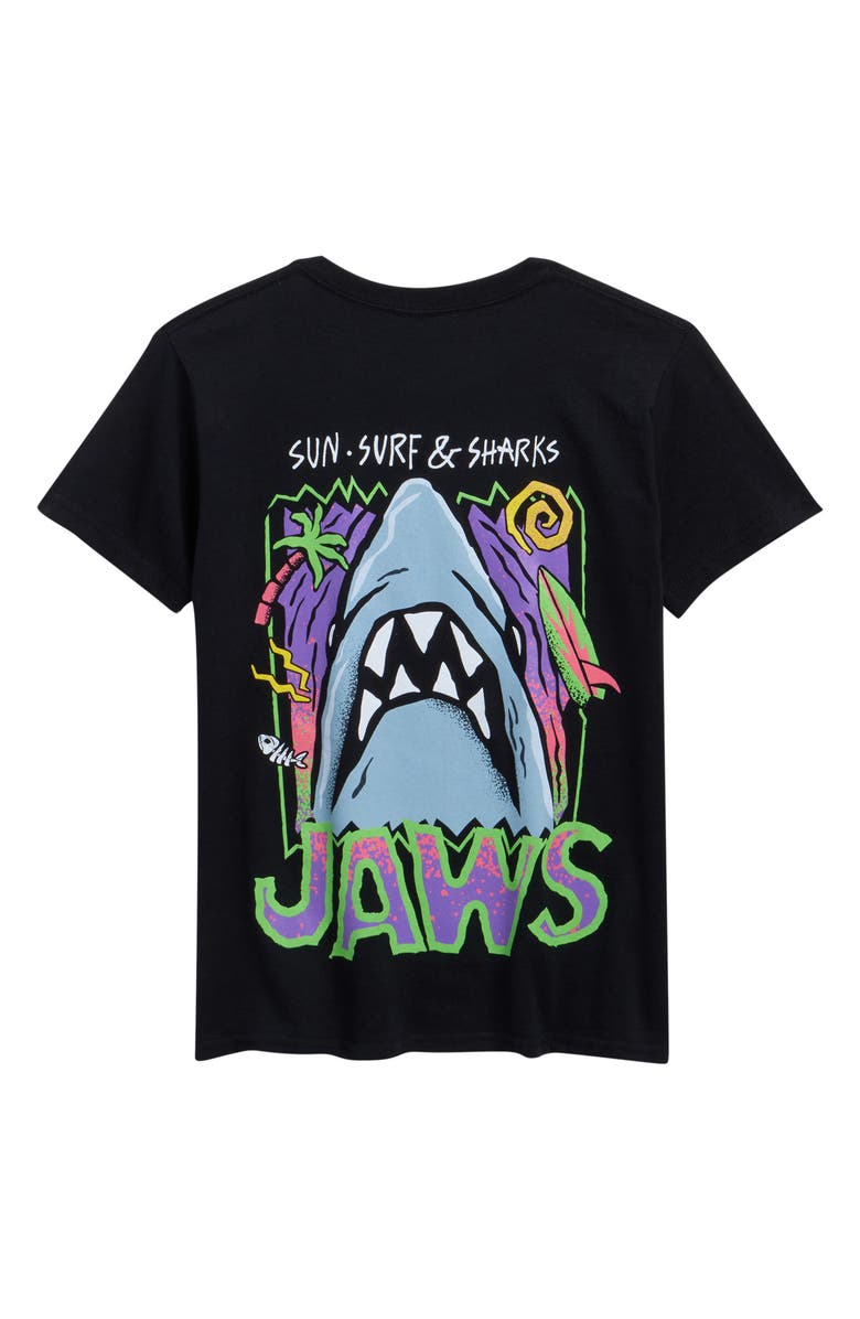 The Forecast Agency Kids' Jaws Doodle Cotton Graphic T-Shirt, Alternate, color, Black