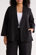 Eileen Fisher Open Front Stretch Cotton Jacket