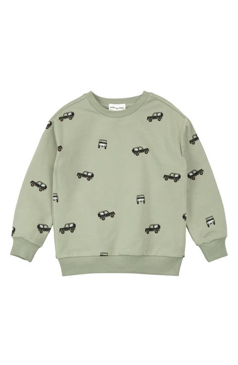 Kids' Off-Road Print Organic Cotton Graphic Sweater (Toddler & Little Kid)