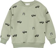 MILES THE LABEL Kids' Off-Road Print Organic Cotton Graphic Sweater
