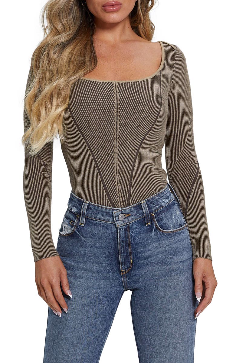 GUESS Blandine Corset Detail Sweater, Main, color, 