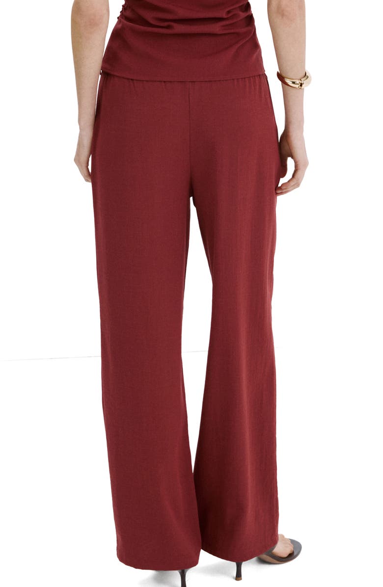 MANGO Drawstring Pants, Alternate, color, Red