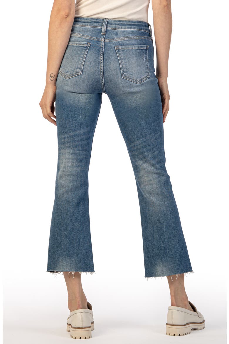 Kelsey Fab Ab High Waist Raw Hem Ankle Flare Jeans, Alternate, color, PERCEPTUAL W/ME
