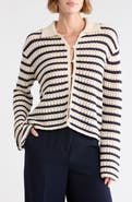 JASON WU Stripe Pointelle Cardigan