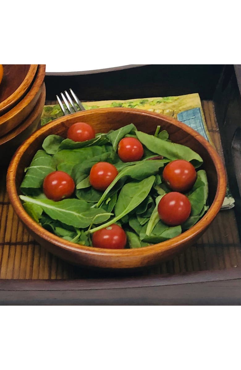 FRIELING Rubberwood Conical Bowl, Small 2.5-Inch x 7-Inch Diameter, Alternate, color, Brown