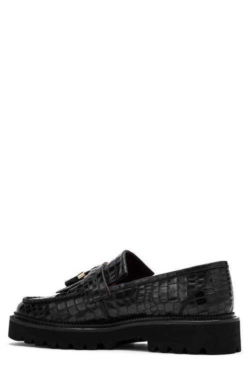Marc Nolan Journey Croc Embossed Tassel Loafer