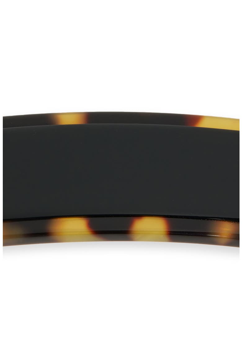 Tortoiseshell Pattern Barrette, Alternate, color, BLACK AND TORTOISE