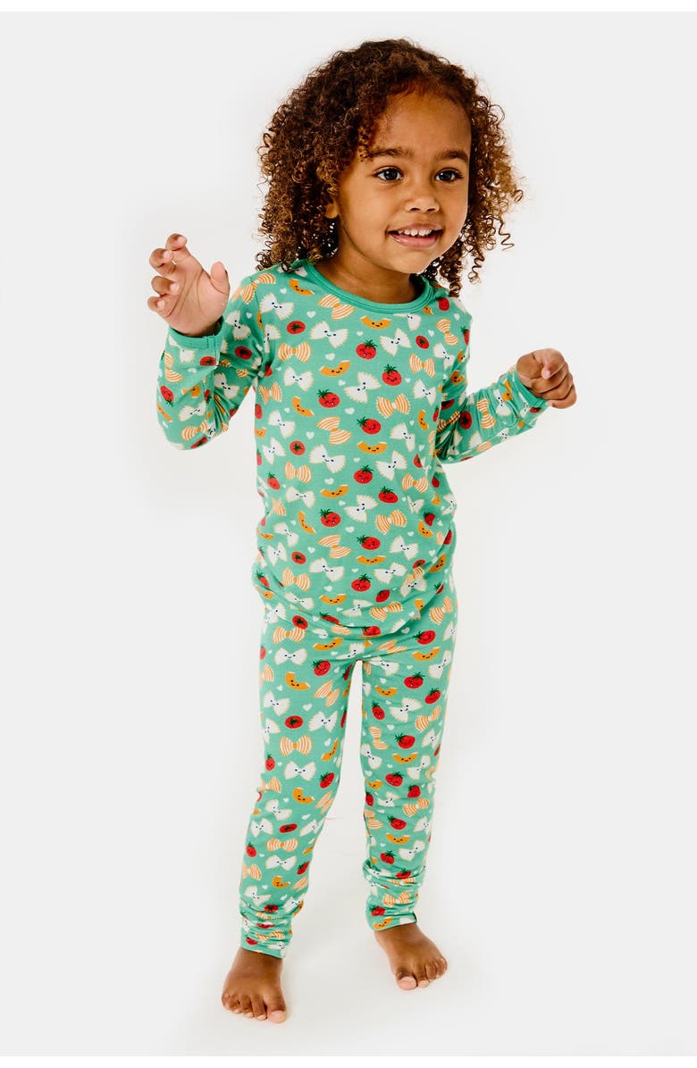Clover Baby & Kids Long Sleeve Pajama Set - Pasta Night, Alternate, color, Pasta Night