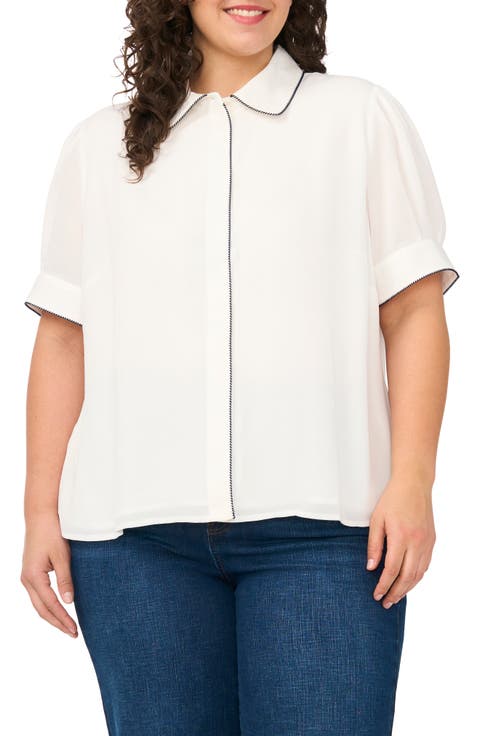 Georgette Button-Up Top (Plus)