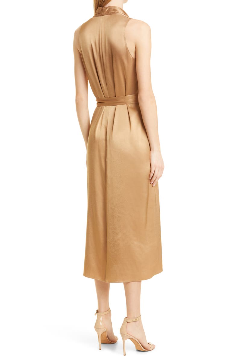 Vince Sleeveless Satin Wrap Dress, Alternate, color,