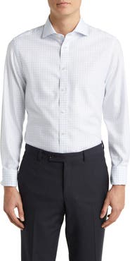 Charles Tyrwhitt Non-Iron Clifton Weave Check Cutaway Slim Fit Shirt Double Cuff