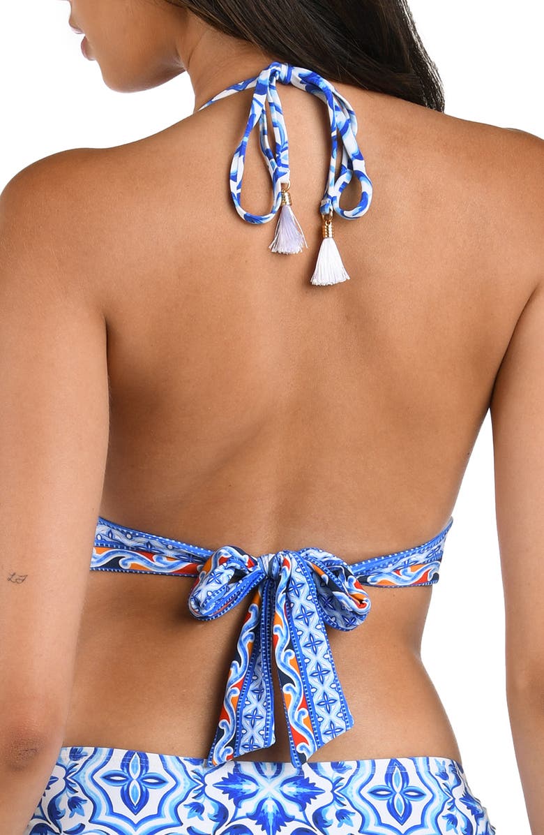 La Blanca Alboran Banded Bikini Top, Alternate, color, Blue