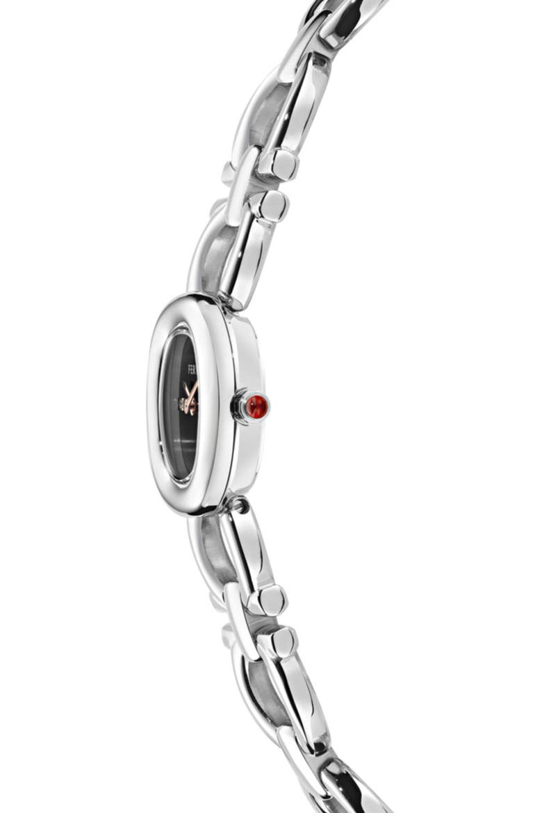 Double Gancini Petite Bracelet Watch, Alternate, color, STAINLESS STEEL
