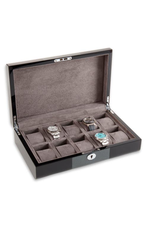Bey-berk Ezra Wooden Watch Case In Black Multi