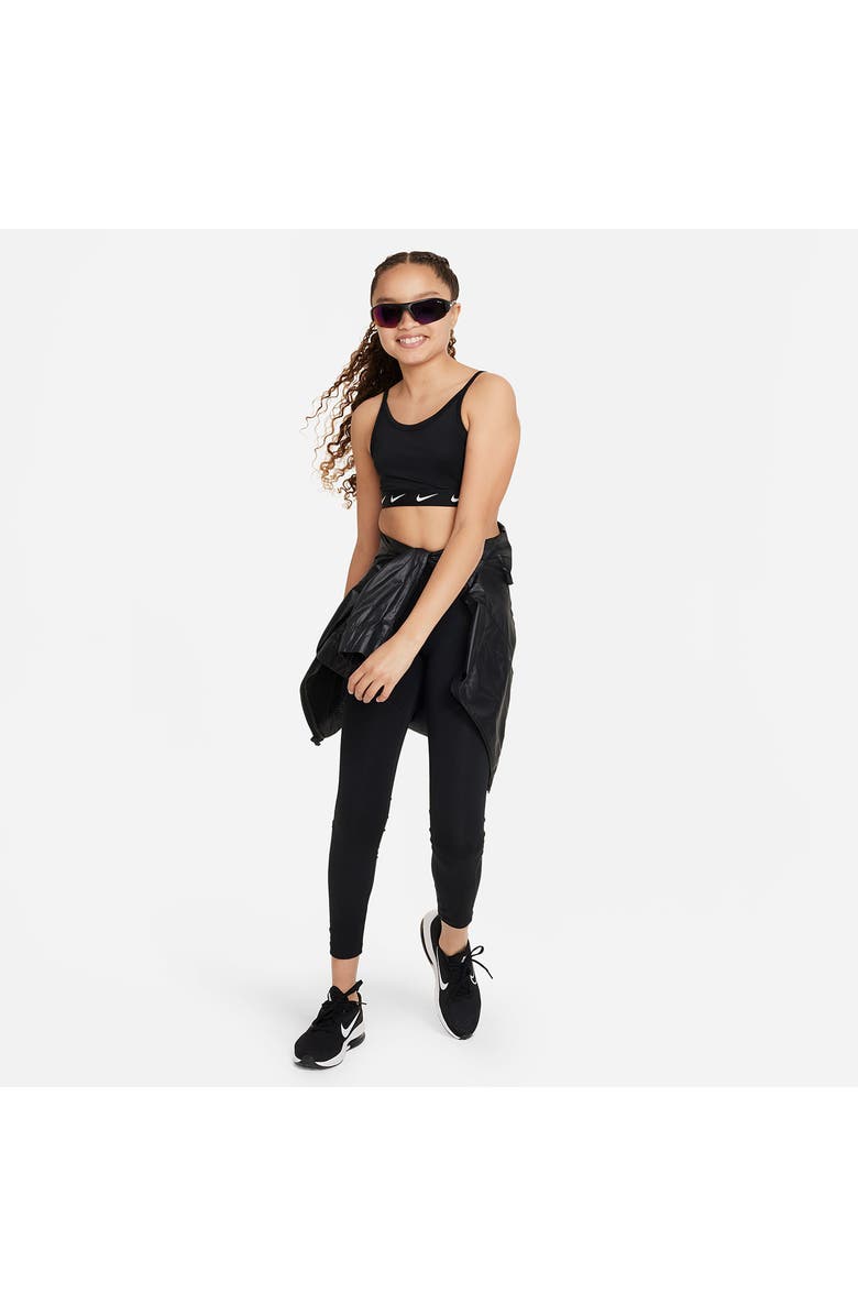 Nike Kids' Dri-FIT Sports Bra, Alternate, color, 010 Black/White