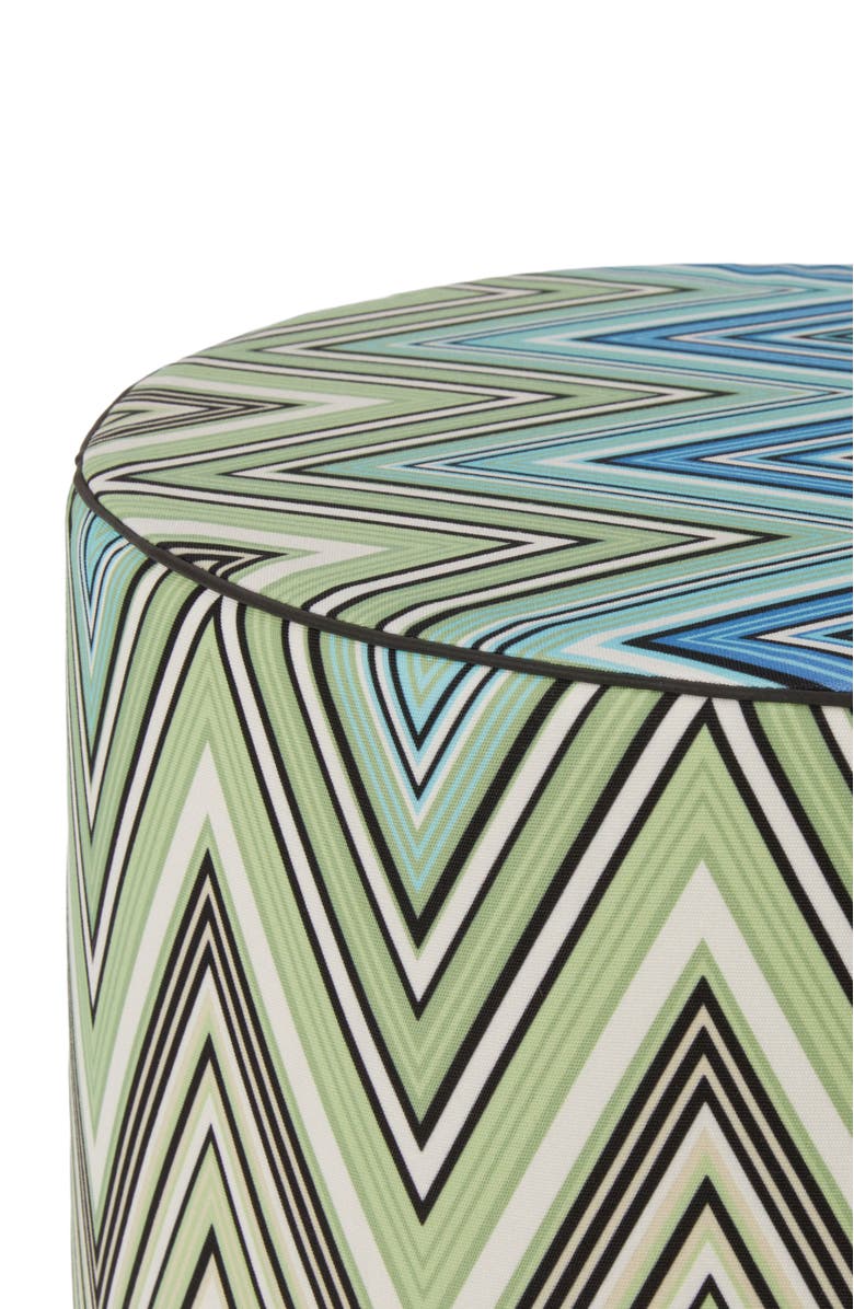 Missoni Home Kew Outdoor Cylinder Pouf 40x30, Alternate, color, Blue