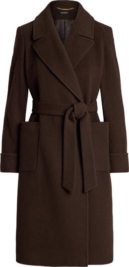 Belted Wool & Cashmere Blend Wrap Coat