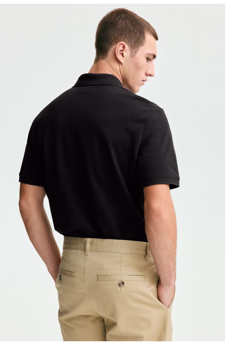 H&M Regular Fit Polo Shirt, Alternate, color, Black