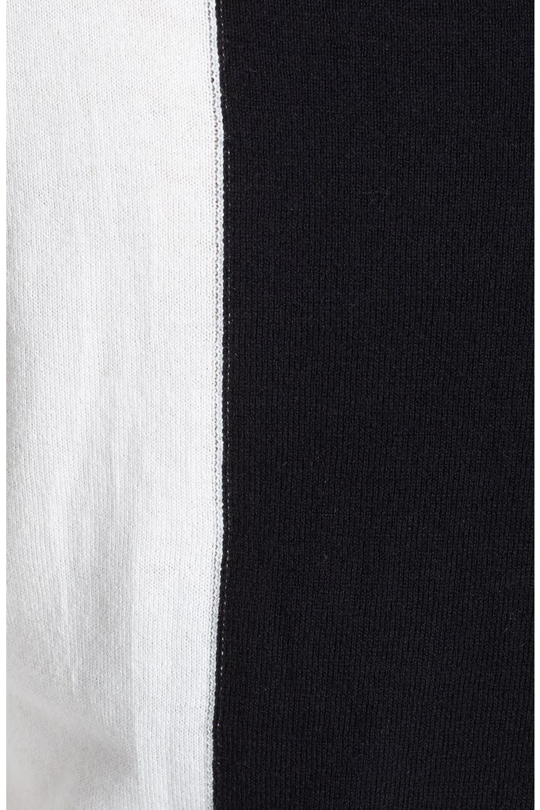 colorblock cotton blend sweater, Alternate, color, BLACK