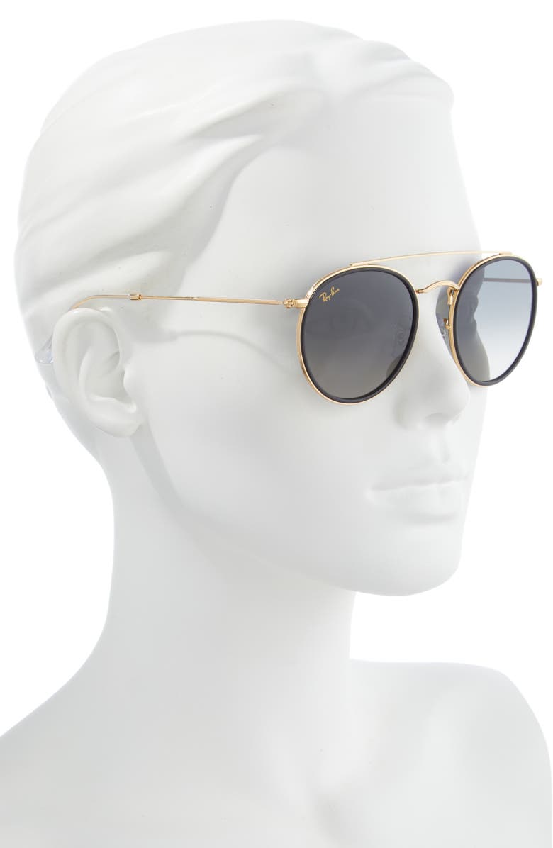 Ray-Ban 51mm Aviator Gradient Lens Sunglasses, Alternate, color, Legend Gold / Grey Gradient