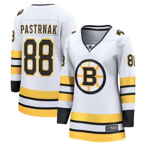 Women's Fanatics David Pastrnak White Boston Bruins Away Breakaway Player Jersey